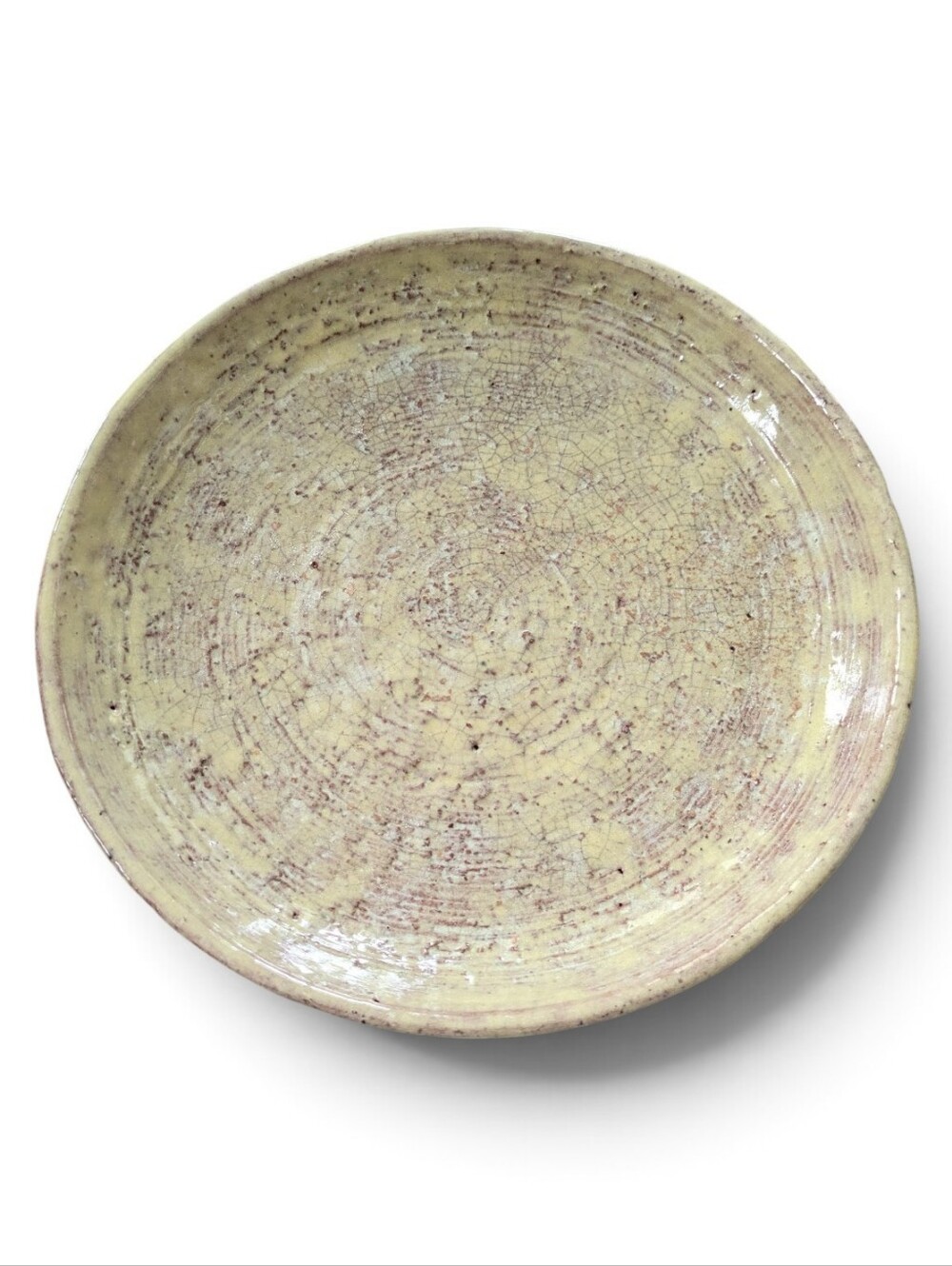 1944 Etta Waddington Smith Ceramic Shallow Bowl Pottery California MCM 12"